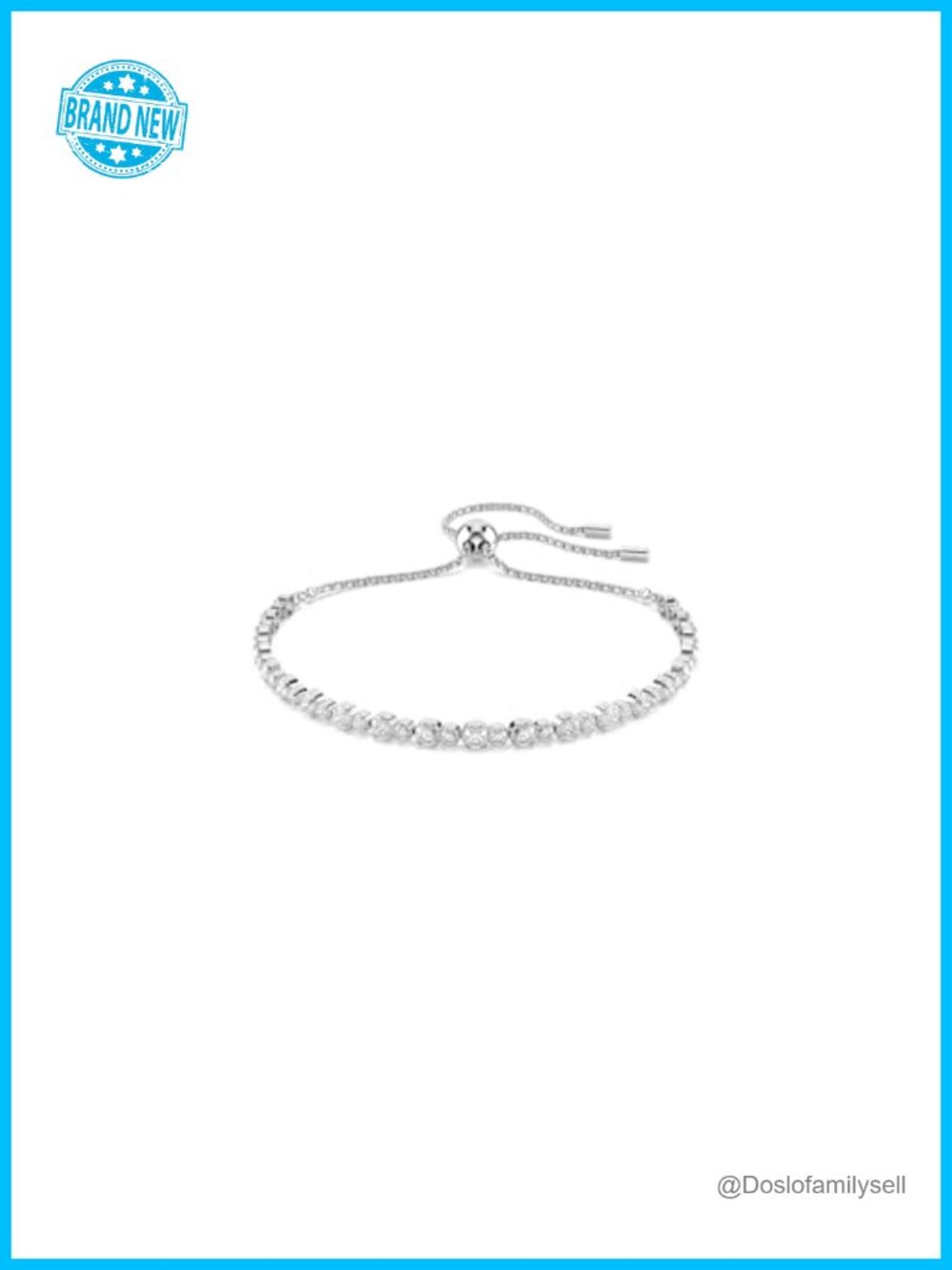 Matrix Tennis Soft Bracelet with Round Cut Crystals, Rhodium and Gold-Tone